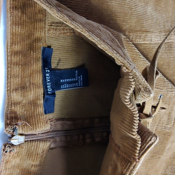 Forever 21 Brown Corduroy Skirt Size M - Picture 3 of 5